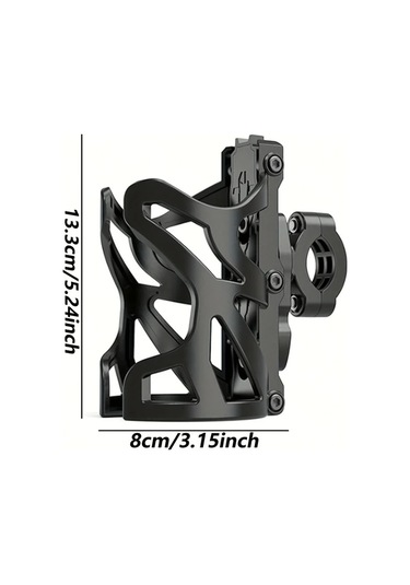 Cloudstore Siyah 1 Adet Ayarlanabilir Abs Evrensel Motosiklet Bisiklet Bardak Tutucu Siyah