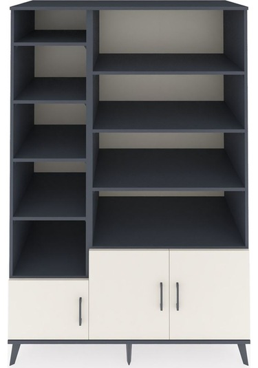 Kronos Dolap 10 Raflı 3 Kapaklı 132x59x195 Antrasit-aytaşı/an... Antrasit