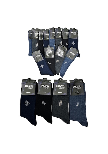 Pamuklu Erkek Çorabı 12 Li Asorti