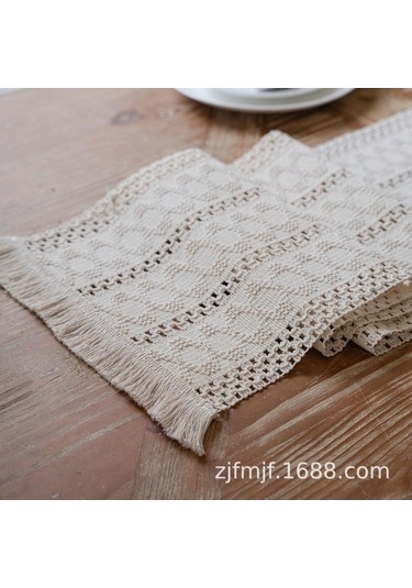 Didadodo Amerikan Boho Tarzı Pamuklu Keten Masalığı - 30x180 Cm Püsküllü, Diğer Desenler Diğer