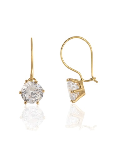 Moom Mücevherat Kadın Tek Taş Sallantılı Küpe 14 Ayar Altın N11.15612