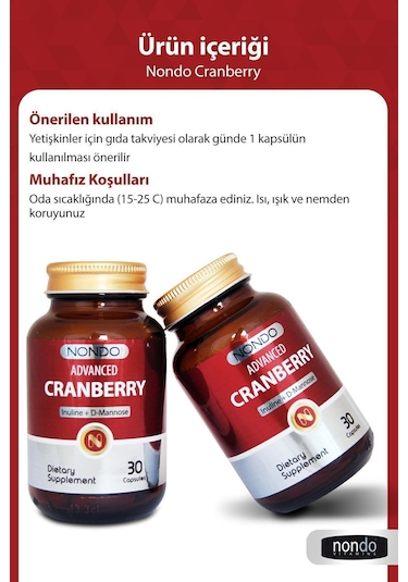 Nondo Cranberry 30   Kapsül