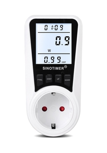 Ev Enerji Takip Cihazı: Akıllı Lcd Ekranlı Elektrik Sayaçlı Prizi - Gerilim, Akım, Tüketim Ve Maliyet Hesaplama Avrupa Standartı 220v, 60hz