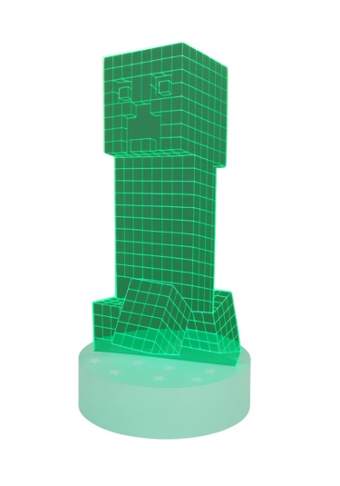 Minecraft Creeper 3d Led Gece Lambası Çocuklara Özel Hediyelik