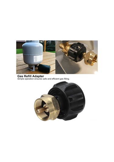 Moveevo Brass Propane Tank Refill Adapter - Qcc1 Pol Bağlantı Elemanı, Otomatik Kesme Özelliği, Dış Mekan Kamp Malzemesi, 1lb Lpg Silindirleri İçin