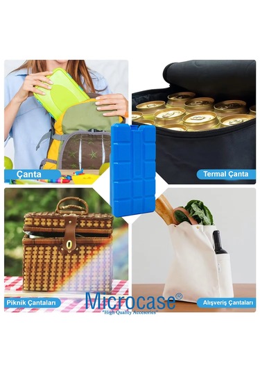 400ml İçi Su Dolu Buz Kasedi 48 Saat Korumalı Buz Aküsü 10 Adet