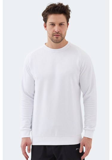 Slazenger Nadav Erkek Beyaz Sweatshırt Beyaz