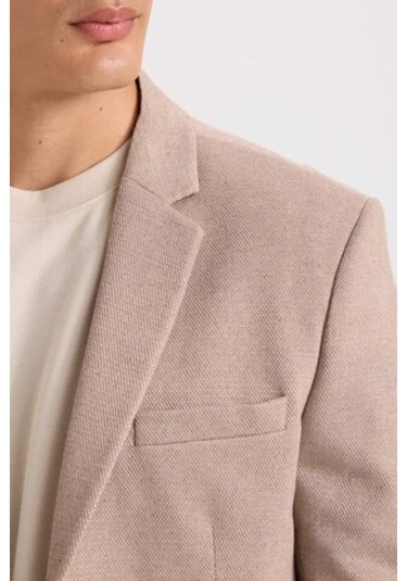 DeFacto Slim Fit Dar Kesim Astarlı Düğmeli Blazer Ceket N0503AZ24AUBG583