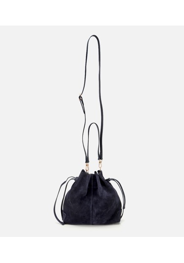 Hotiç Kadın Süet Deri Lacivert Bucket Omuz Çantası 03cah316270a680 03cah316270a680 Lacivert