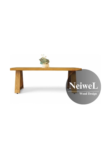 Neiwel Doif Doğal Ahşap Ofis Sehpa-70-160 Açık Ceviz
