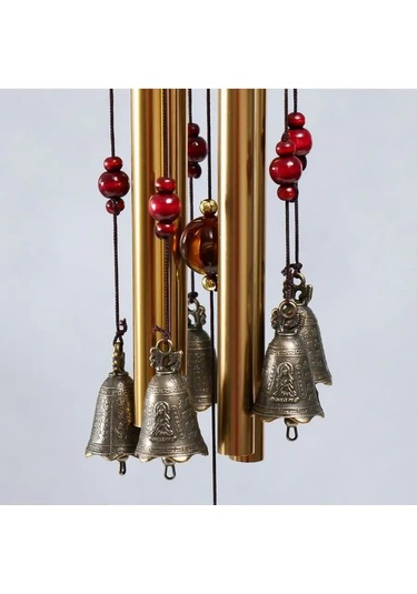 Simalend Rüzgar Mızıkası "madeni Para" 4 Boru 5 Çan 60x8,3 Cm 162548128