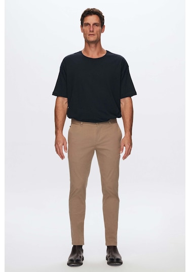 Twn Slim Fit Vizon Armürlü Chino Pantolon 3ecc3ph013451 Vizon