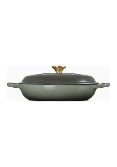 Le Creuset Gourmet Profesyonel Lüks Döküm Tencere Haki 30 Cm
