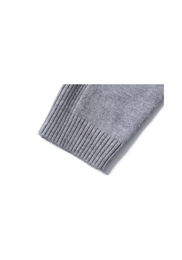 Erkekler İçin Düz Renk Sonbahar Ve Kış Günlük Kazaklar Siyah