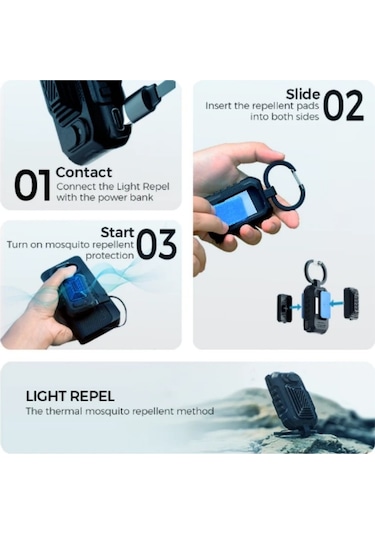 Şarj Edilebilir Taşınabilir Dış Mekan Sivrisinek Kovucu