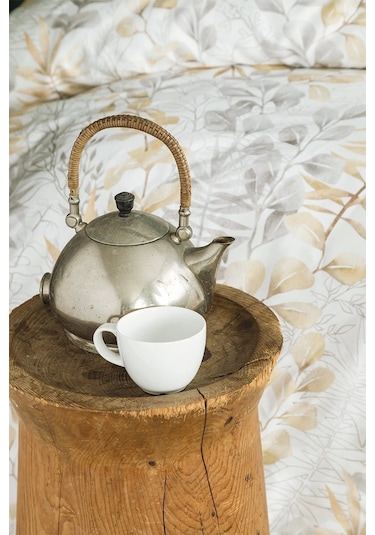 Occale Beige 210 Tc 83 Tel Pamuk Saten Nevresim Takımı Tek Kişilik