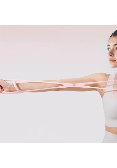 Homyl Şekil 8 Direnç Bandı Germe Gergisi Kadınlar Erkekler Ev Pembe