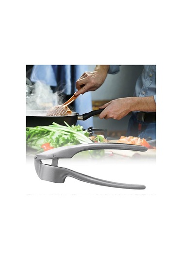 Manuel Sarımsak Presi Sarımsak Presi Kırıcı Çinko Alaşımlı Sarımsak Salıncak Soyma Sıkacağı Gümüş Siyah