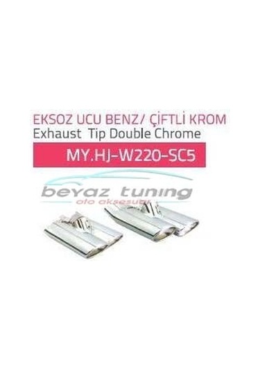 Mercedes W220 Çiftli Krom Egzoz Ucu