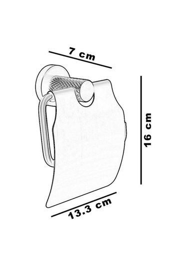 Fontana Kapaklı Tuvalet Kagıtlıgı Fj-20503 Mat Siyah Mat Siyah