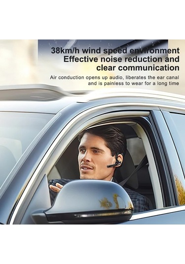 Kablosuz Kulaklık İle Çift Mikrofon Bluetooth Kulaklık Enc Gürültü İptal Siyah