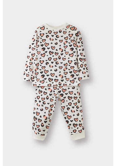 Defacto Kız Bebek Pijama Takımı Desenli Uzun Kollu Penye Üst Uzun Alt E9478a525auer233 Ekru Defacto Kız Bebek Pijama Takımı Desenli Uzun Kollu Penye Üst Uzun Alt E9478a525auer233 Ekru