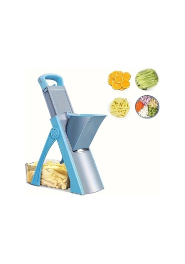 Dashanshop Genaı Çok Amaçlı Manuel Sebze Doğrayıcı Green Ayarlanabilir Gıda Kesici Çıkarılabilir Paslanmaz Çelik Bıçak Abs Mutfak Aleti Patates Salatalık Soğan Kesme İçin 1 Parça