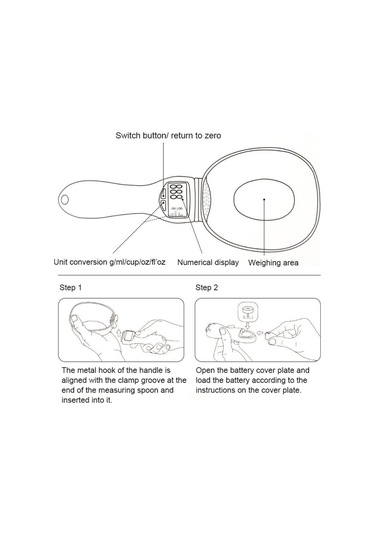 Vkemall Beyaz Evcil Hayvan Yemeği Ölçüm Kaşığı - Elektronik Ağırlık Ölçer, G/ml/bardak Birimleri, Su Geçirmez Lcd Ekranı
