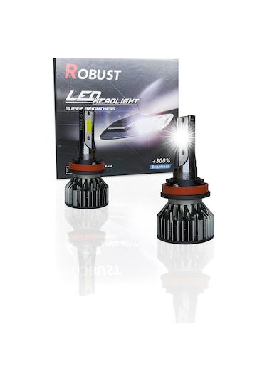 Robust H11 Led Xenon Far Ampulü Yeni Nesil Mini 8.000 Lümen