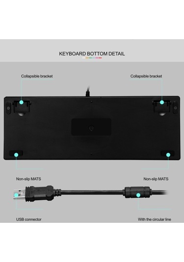 Leaven K550 87 Tuşlu Yeşil Switch Kablolu RGB Mekanik Oyuncu Klavye
