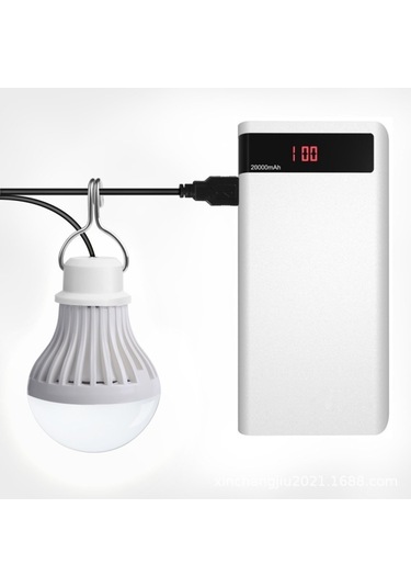 Sones 5w Usb Ampul Kamp Işığı, Özellikler: Anahtar Teli 3000k Sıcak Beyaz, Adet: 1pcs Beyaz