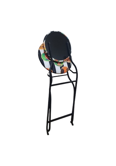 Katlanabilir Frida Desenli Metal Sandalye
