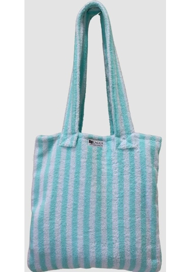 Plaj Çantası + Plaj Havlusu Şezlong Havuz Deniz Omuz Çantalı Havlu Turkuaz