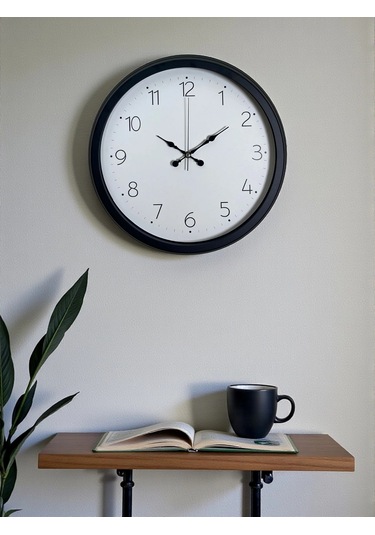 Zentime Pure Time Black 40 Cm Metal Duvar Saati Çok Renkli