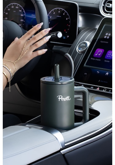 Perotti 17238-3 Colte V2 Paslanmaz Çelik Sporcu Termos Bardak Matara Yeşil 1,2 Lt Yeşil