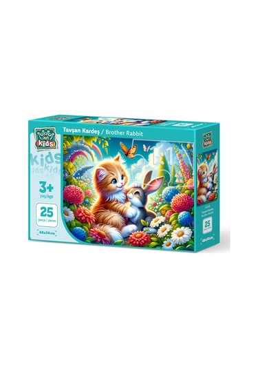 Art Çocuk Tavşan Kardeş 25 Parça Puzzle