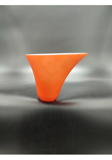 Küçük Avize Camı.turuncu Renkte.hakiki Opalin.mum Ampule Göre . Mat Turuncu