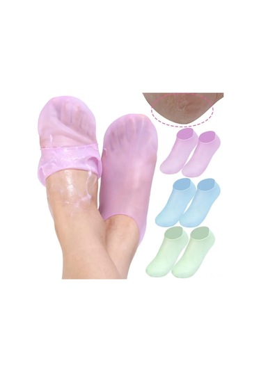 Skycity Esnek Silikon Nemlendirici Çorap Ve Ayak Kılıfı Yeşil, Mavi, Mor Her Ayak İçin Uygun Tek Boyut