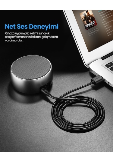 Ugreen Usb Dc 5v 3.5mm Güç Kablosu 1 Metre, 10376