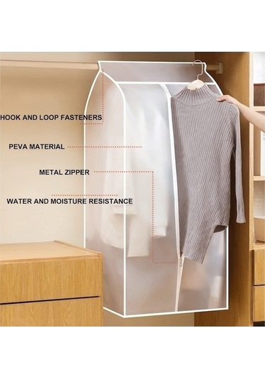 Tongxida Bosphorusboutique X X Ty Tozluk Takım Saklama Organizatörü Kılıfı Giysi Fermuar Elbise Dolabı Çantaları Beyaz Bavul 9 Beyaz