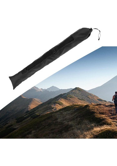 Dolıty Katlanabilir Alpenstock Yürüyüş Baston 71x12.5cm Siyah