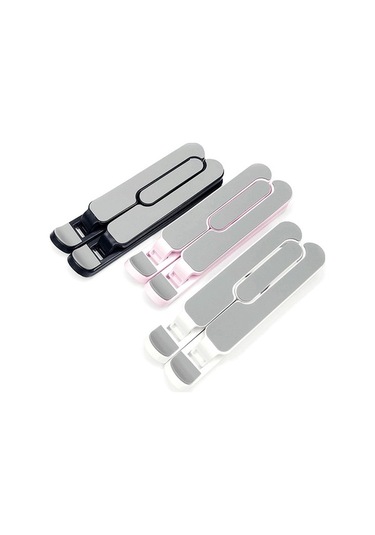 Pazly 7 Kademe Ayarlanabilir Katlanabilir Telefon & Tablet Standı - Ergonomik Taşınabilir Siyah Beyaz Pembe Renkli