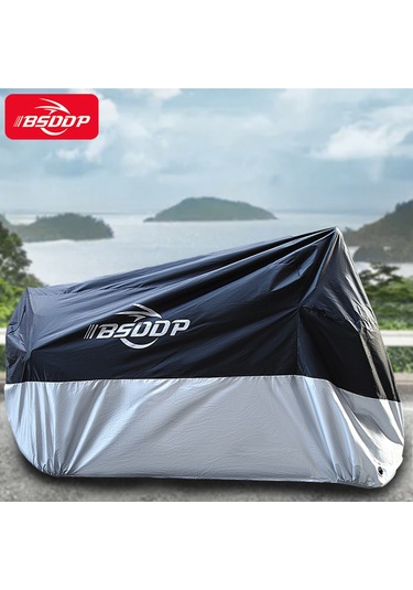 Tenfowee Yeni Oxford Kumaş Su Geçirmez Motosiklet Kaputu - Tüm Mevsimler İçin, Güneş/toz Koruma, Kilit Delikli, 245x105x125 Cm