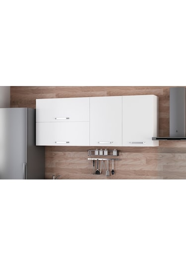 Minar 185 Cm Mutfak Dolabı Beyaz 185-B2-Üst Modül Beyaz