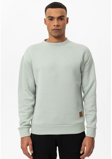 Seppe Erkek Basic Sweatshirt Buz Yeşili