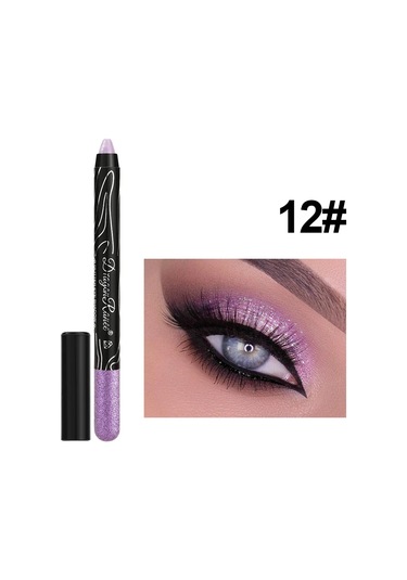 1 Adet Metalik Mor Göz Farı Kalem Glitter İpekböceği Astar Kalem Fosforlu Uzun 12 01