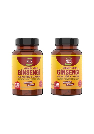 Kırmızı Ginseng Alıç Arı Sütü Lepidyum 120 Tablet 2 Kutu 240 Tablet