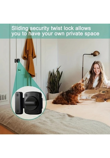 Dashanshop 1 Adet Hırsızlık Önleyici Paslanmaz Çelik Silvery Sürgü Kapı Kilit Mandalı