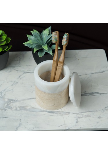 Bicolore Kapaklı Mermer Kutu