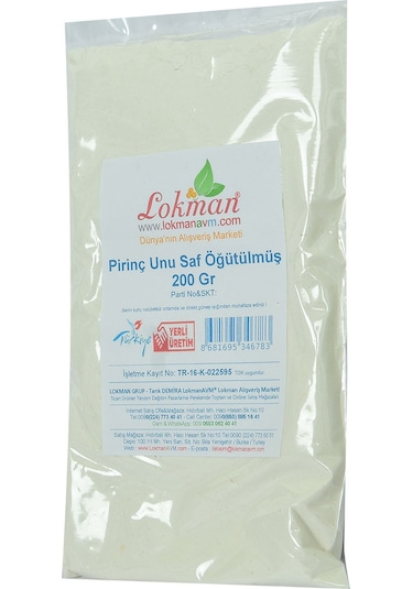 Lokman Avm Saf Öğütülmüş Pirinç Unu 200 G